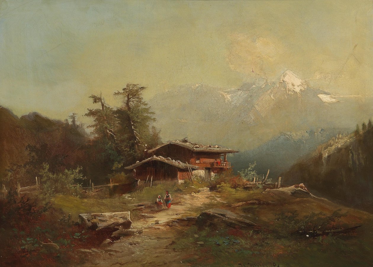 Alpine Landskab af Heinrich Hiller