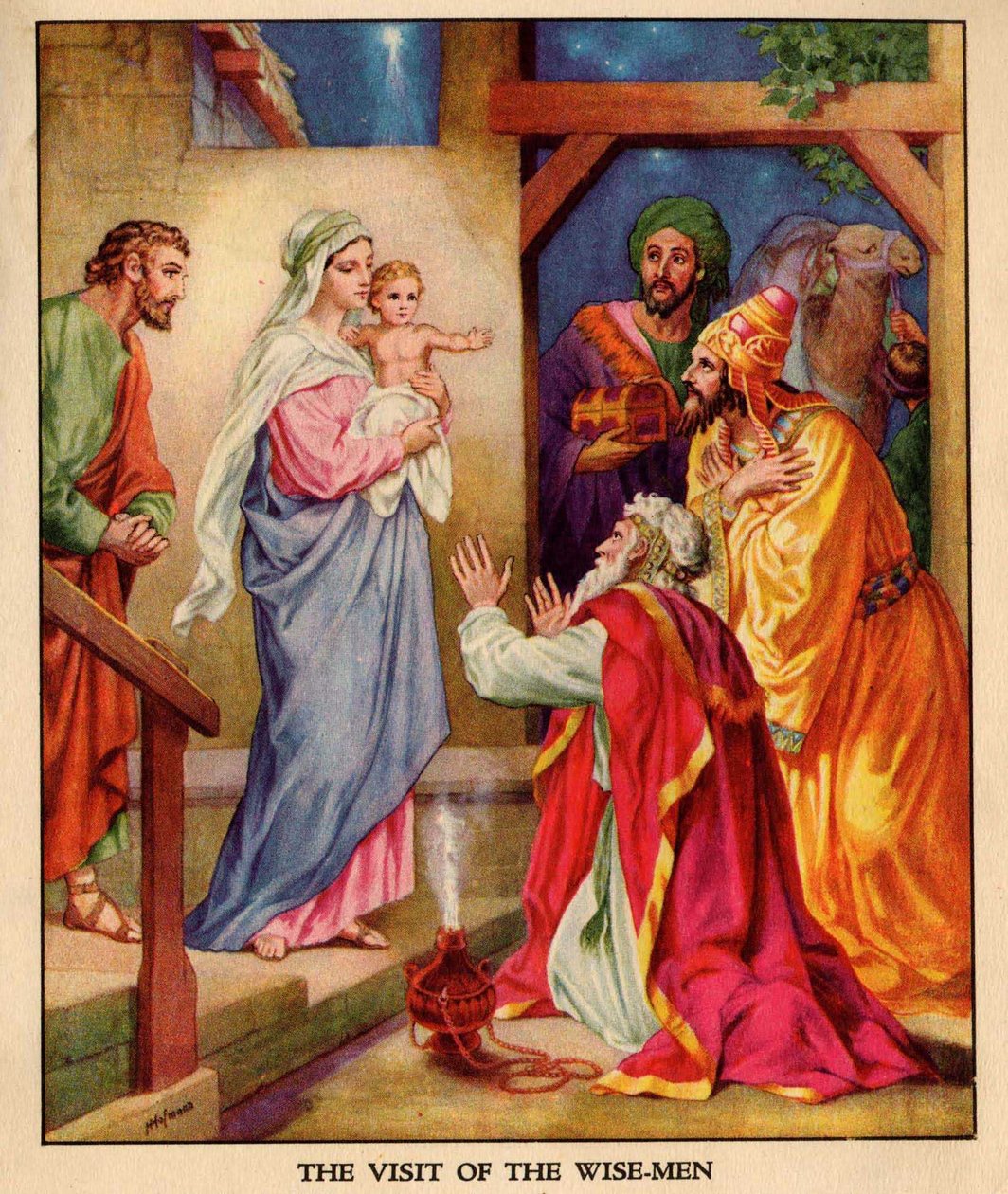 Jesu fødsel med besøgende magi af Heinrich Karl Hofmann