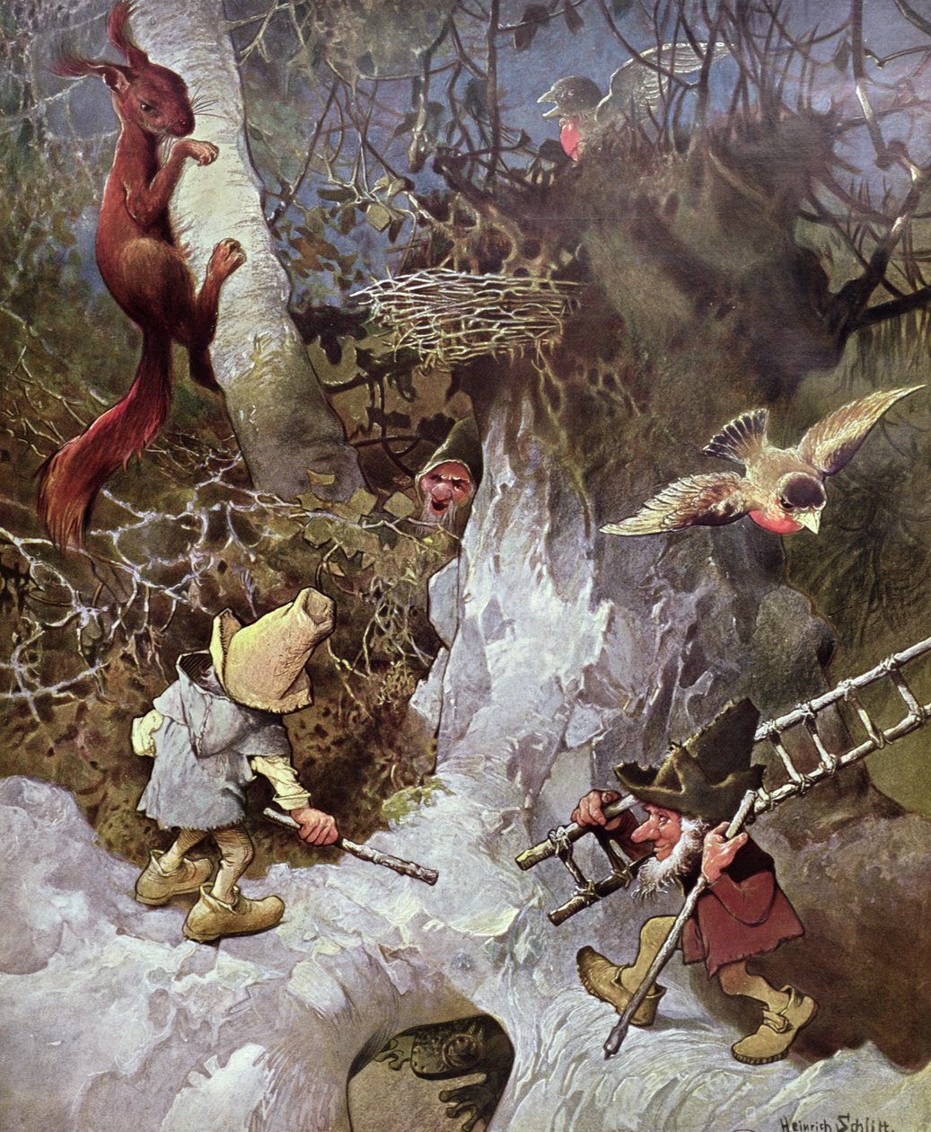 Gnomes (farvegravering) af Heinrich Schlitt