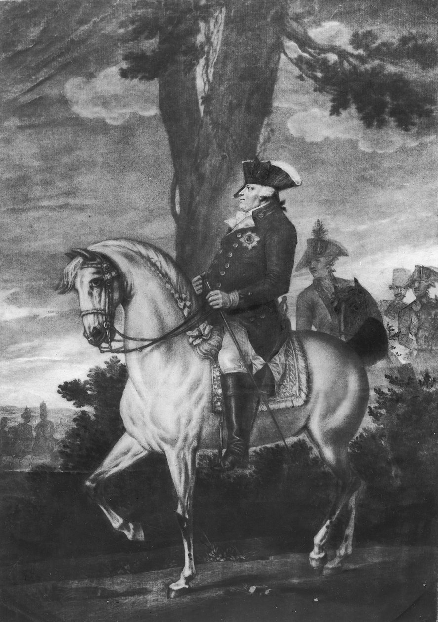 Rytterportræt af Frederik Vilhelm II (1744-97) Konge af Preussen af Heinrich Sintzenich