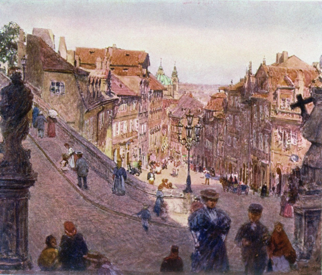 Nerudova Street, Prag, 1909 af Heinrich Tomec