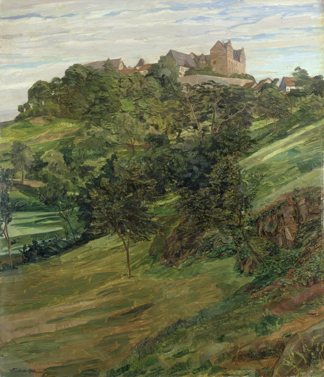 Lichtenberg Slot i Odenwald, 1900 af Heinrich Wilhelm Truebner