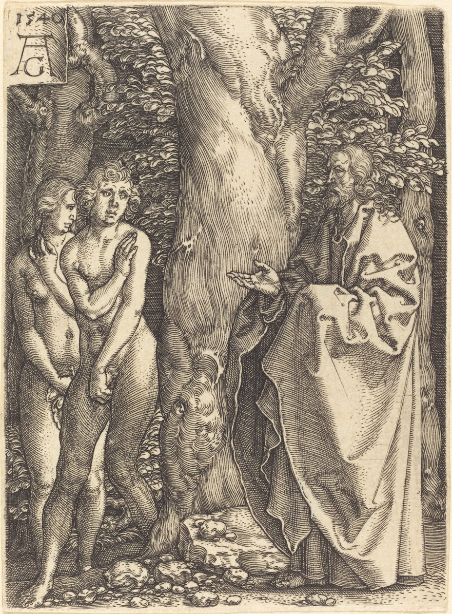 Adam og Eva gemmer sig af Heinrich Aldegrever