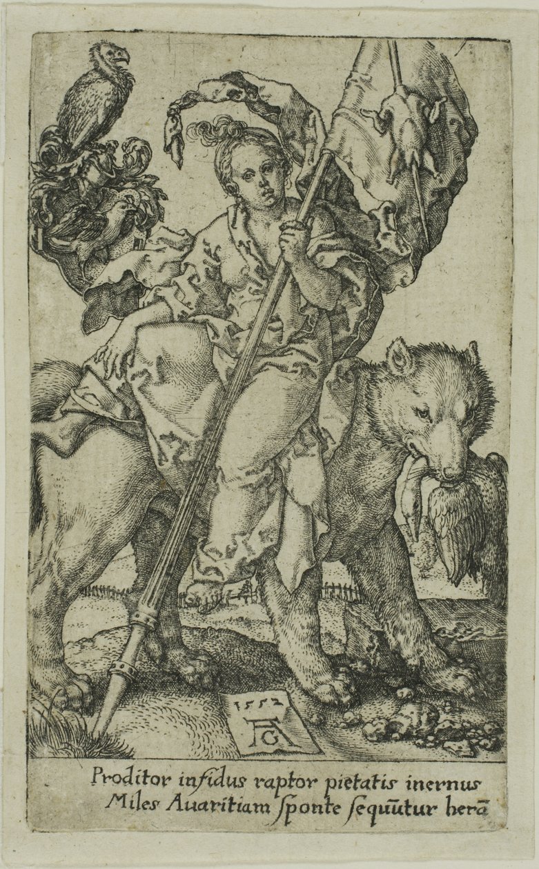 Griskhed, fra Lasterne af Heinrich Aldegrever