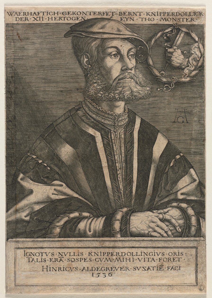 Bernt Knipperdolling, 1536. af Heinrich Aldegrever