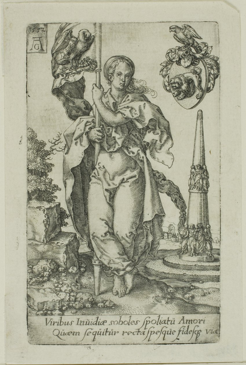Næstekærlighed, fra Dyderne af Heinrich Aldegrever