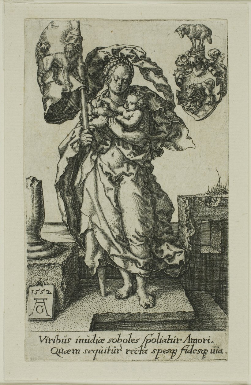 Medfølelse, fra dyderne af Heinrich Aldegrever