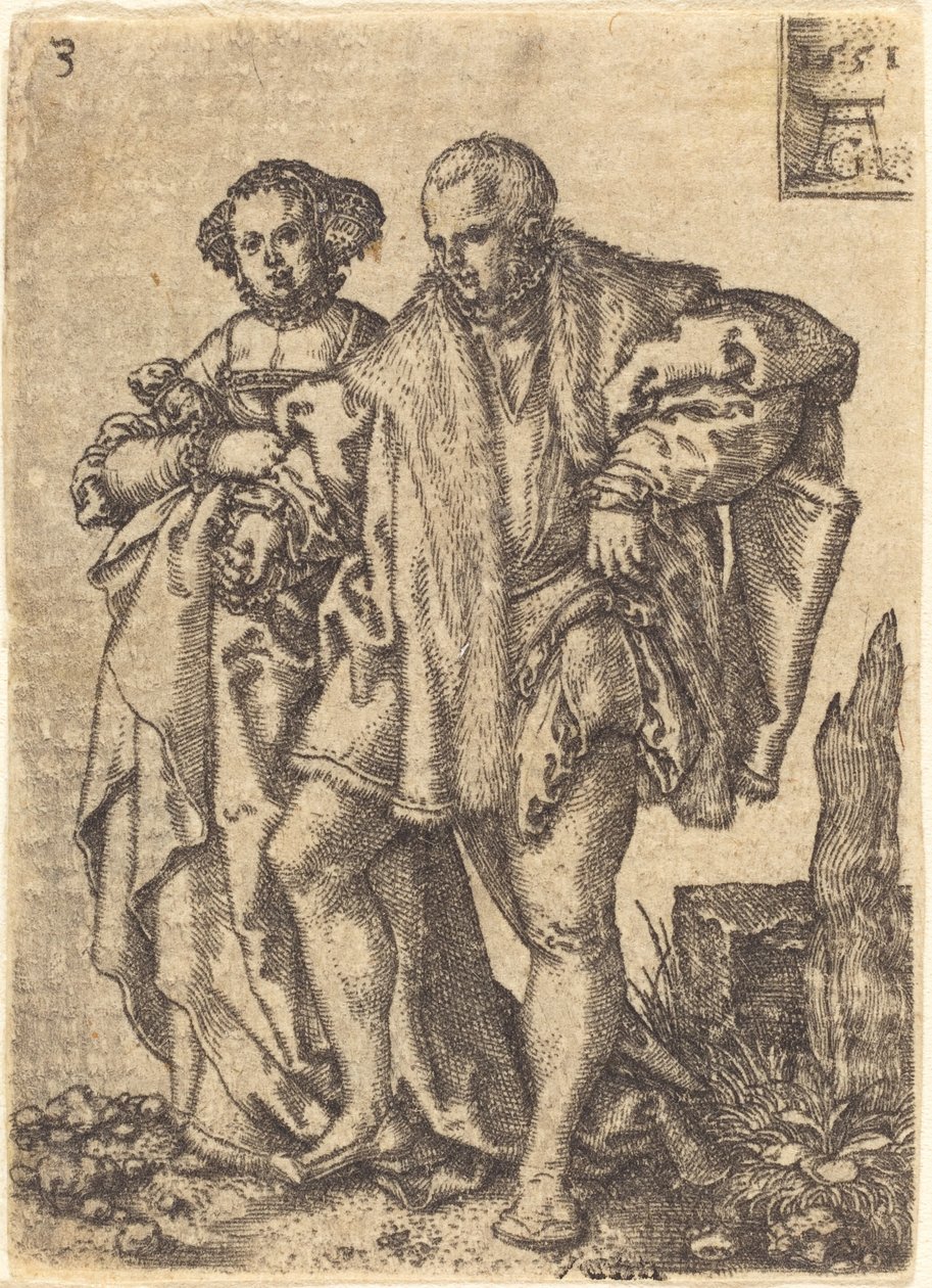 Dansende par af Heinrich Aldegrever