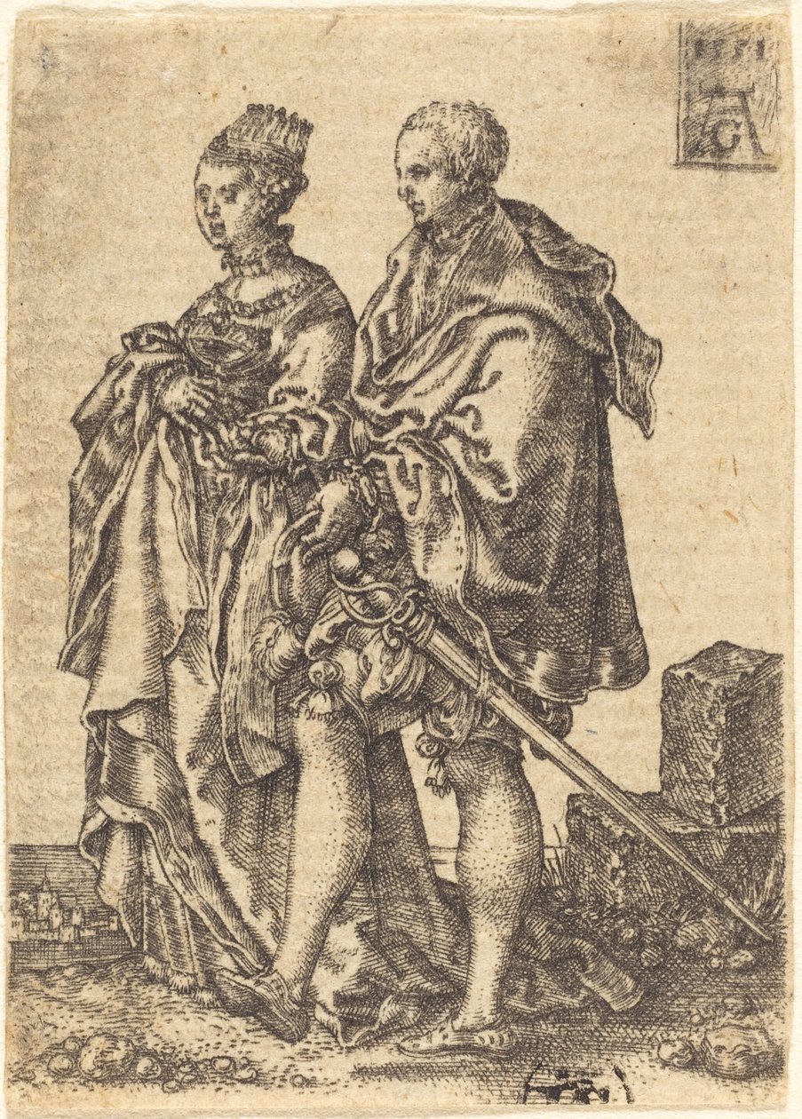 Dansende par af Heinrich Aldegrever