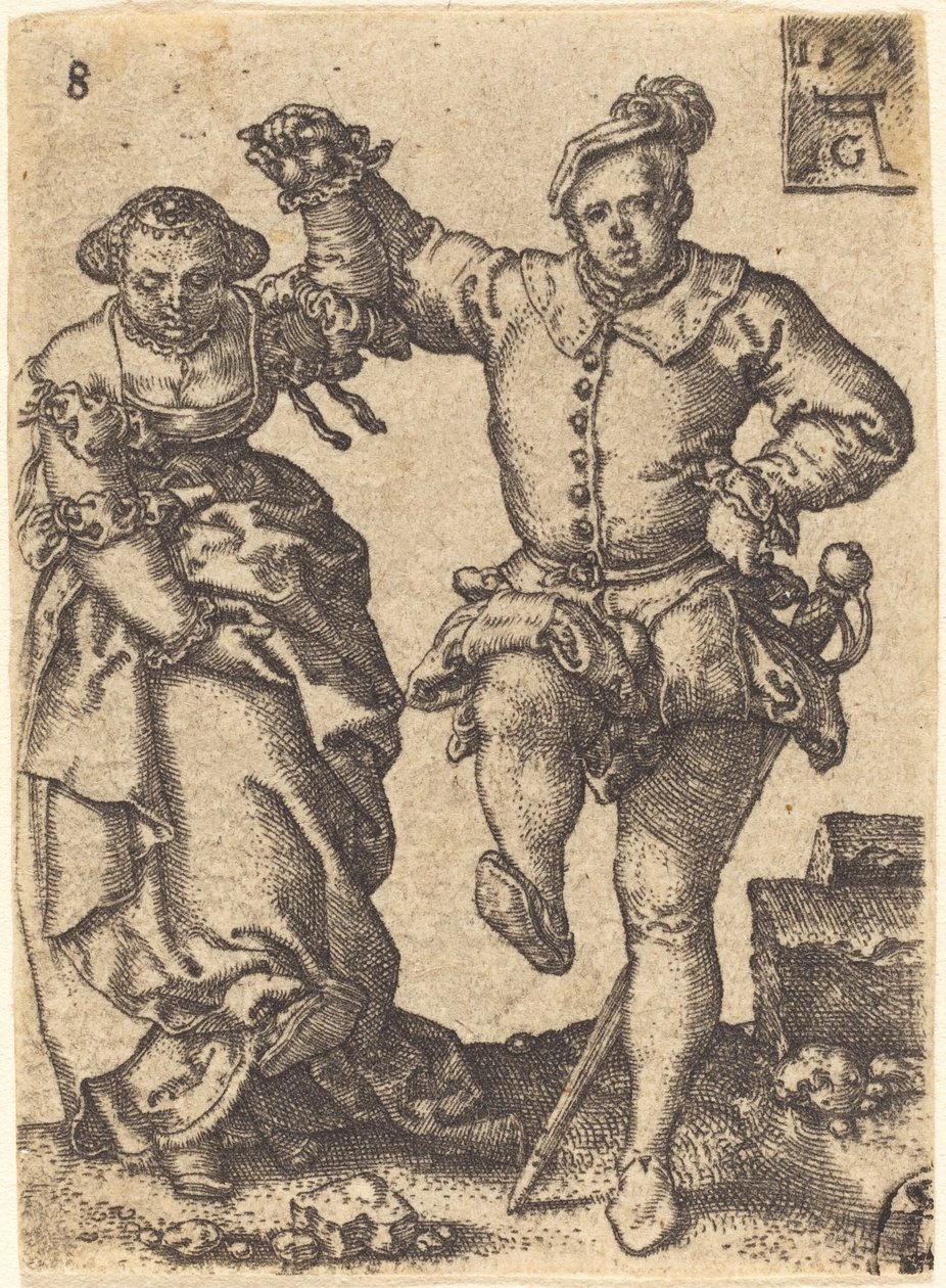 Dansende par af Heinrich Aldegrever