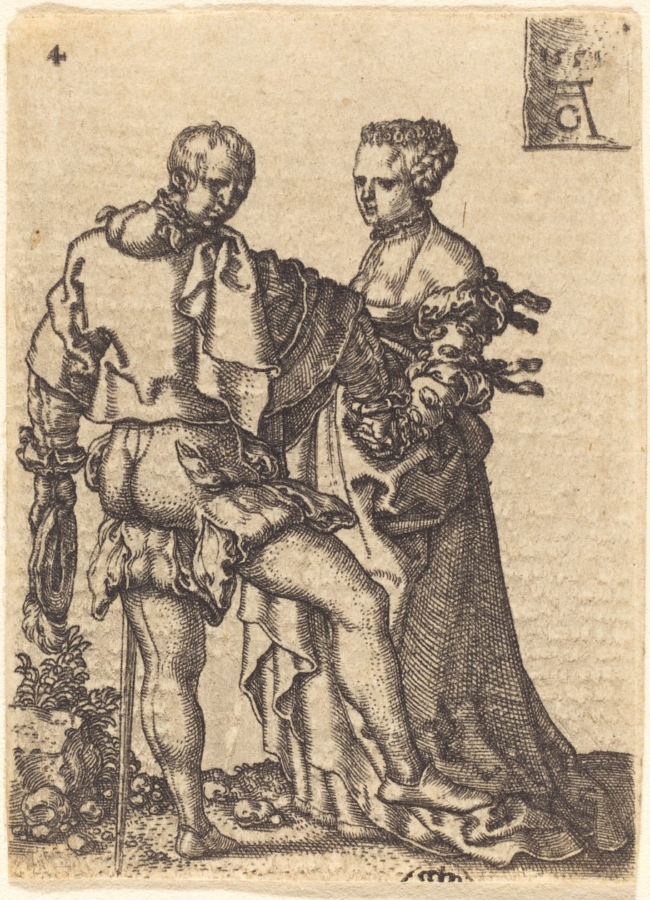 Dansende par af Heinrich Aldegrever