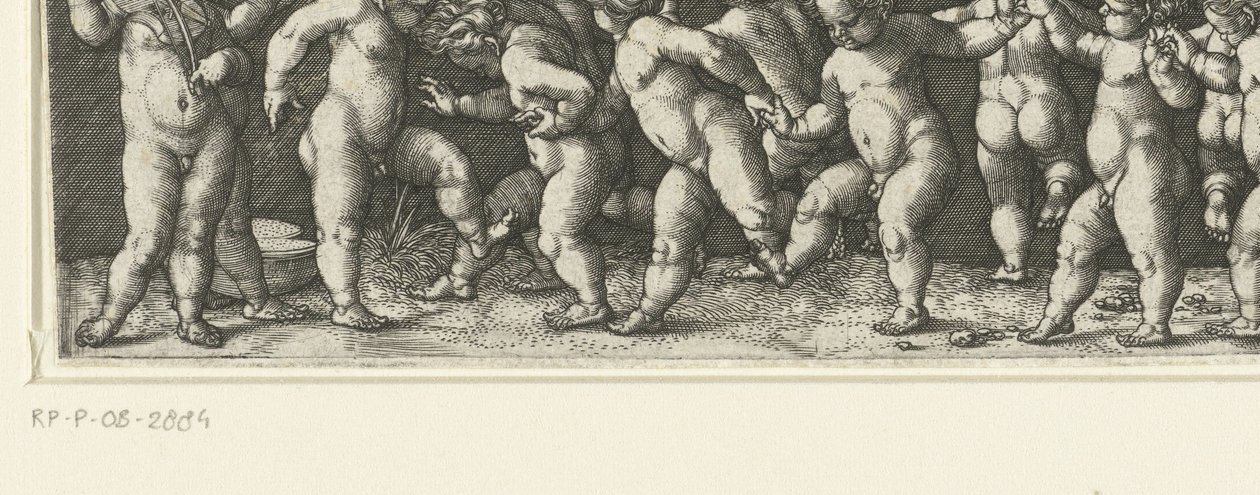 Frisisk med dansende børn af Heinrich Aldegrever