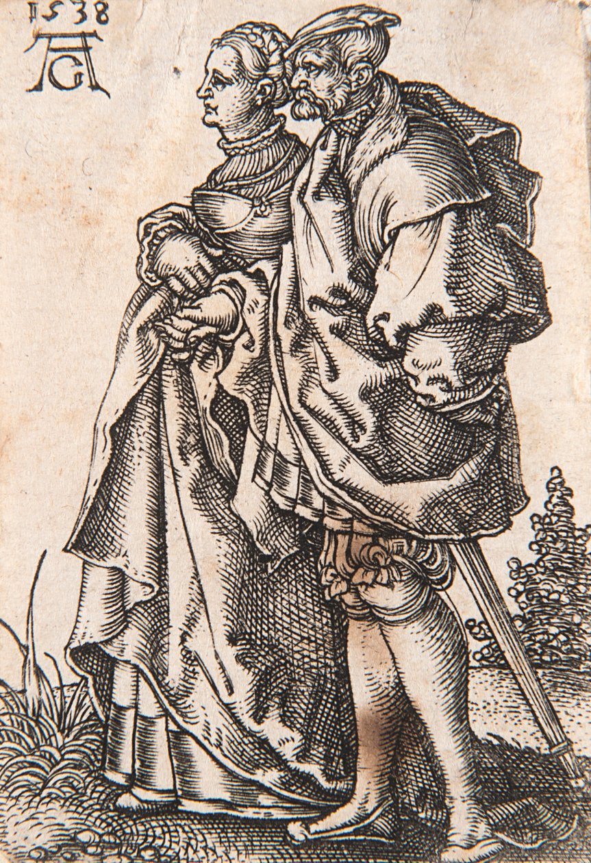 Fra serien The Small Wedding Dancers, 1538. af Heinrich Aldegrever