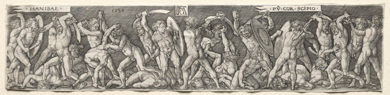 Hannibal Fighting Scipio af Heinrich Aldegrever
