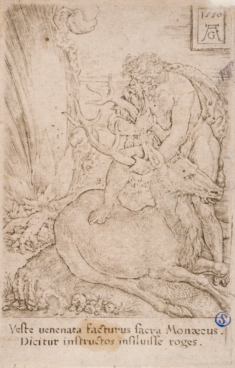 Herakles fanger den ceryneiske hind, fra serien:  Herkules