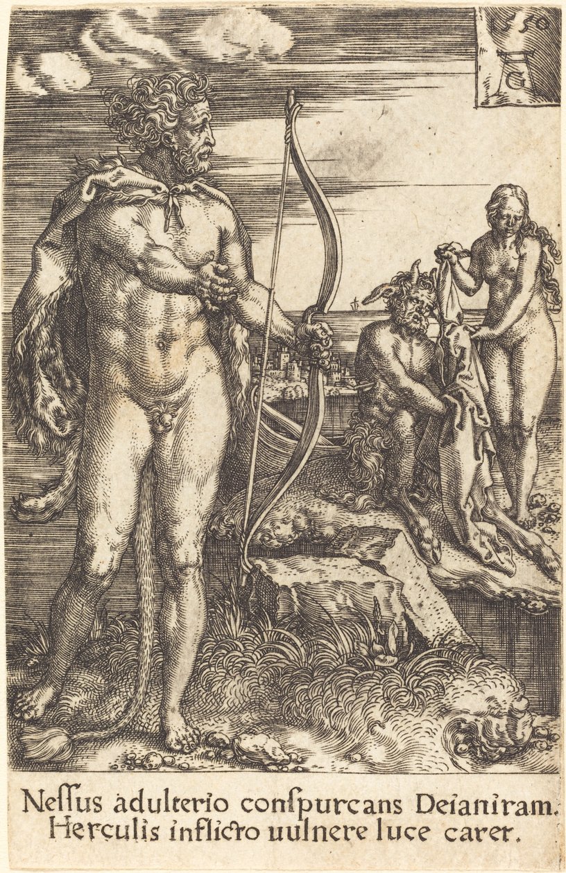 Hercules dræber Nessus af Heinrich Aldegrever