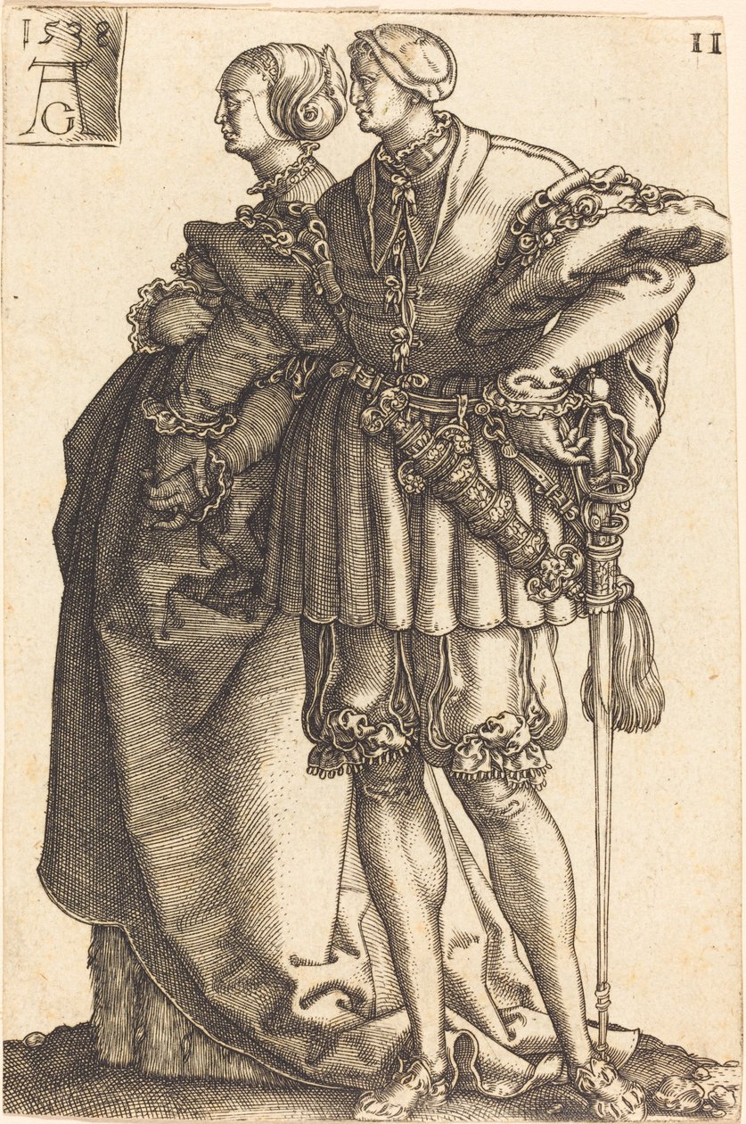 Store bryllupsdansere, 1538. af Heinrich Aldegrever