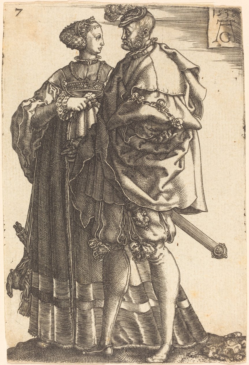 Store bryllupsdansere, 1538. af Heinrich Aldegrever