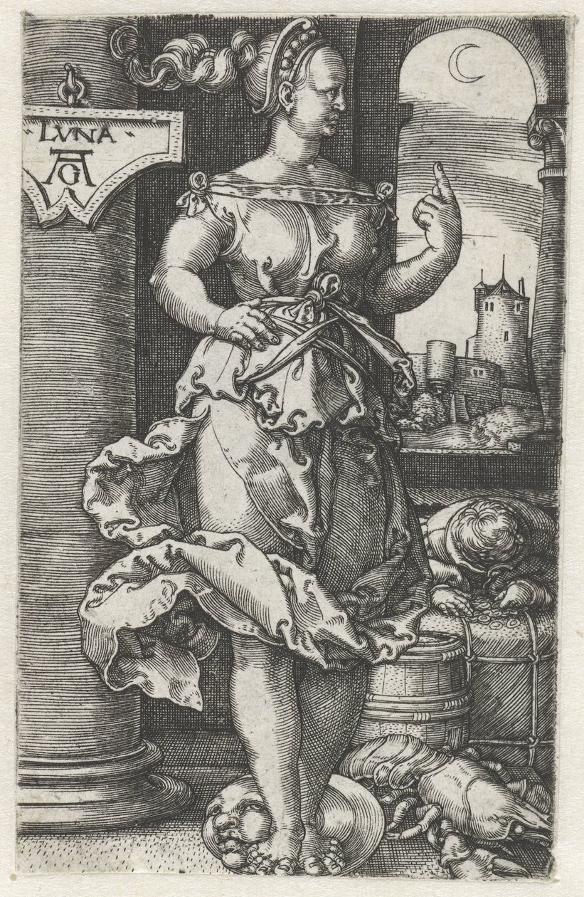 Luna (titel på objekt) af Heinrich Aldegrever