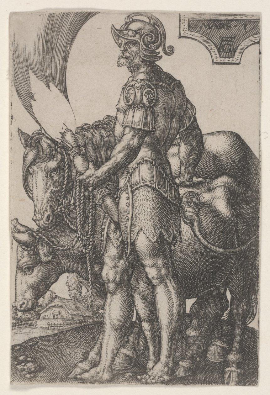 Mars, ca. 1533 (gravering) af Heinrich Aldegrever