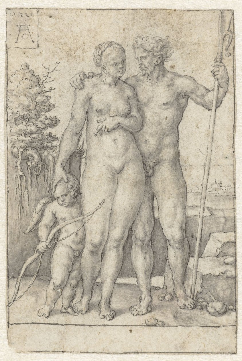 Paris, Oenone og Amor af Heinrich Aldegrever