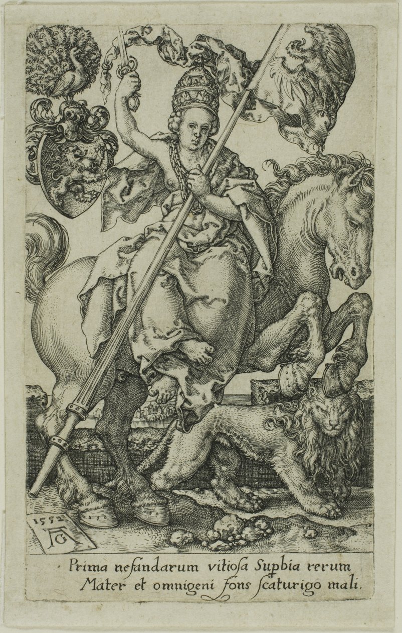 Stolthed, fra lasterne af Heinrich Aldegrever