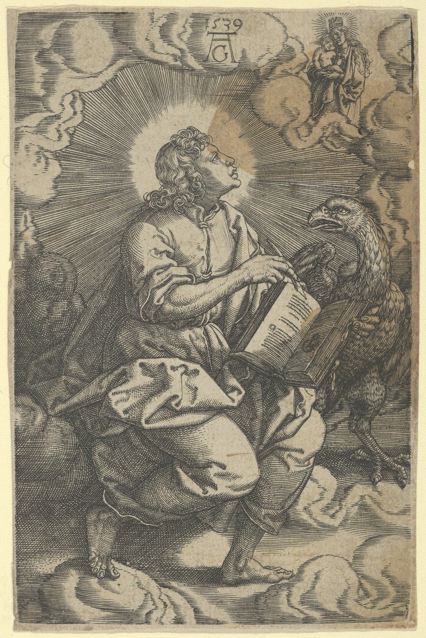 Sankt Johannes, fra De fire evangelister, 1539. af Heinrich Aldegrever