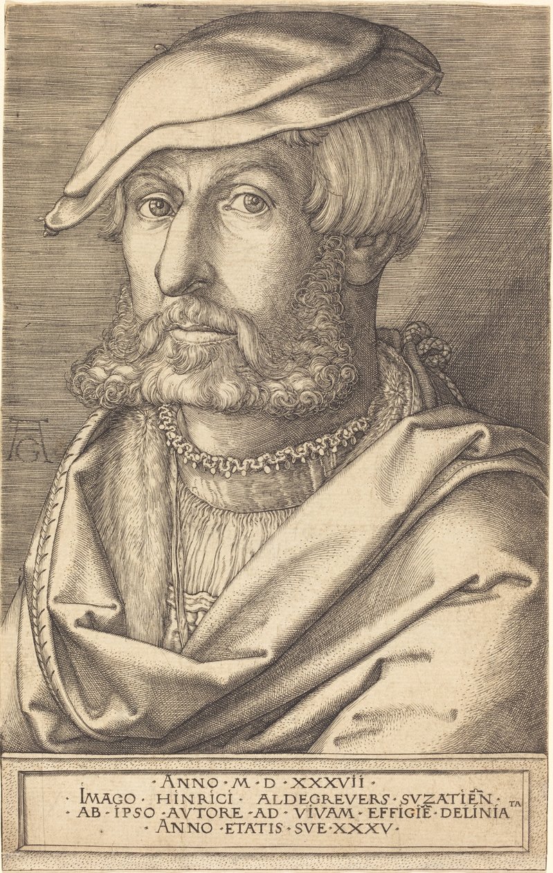 Selvportræt, 1537. af Heinrich Aldegrever