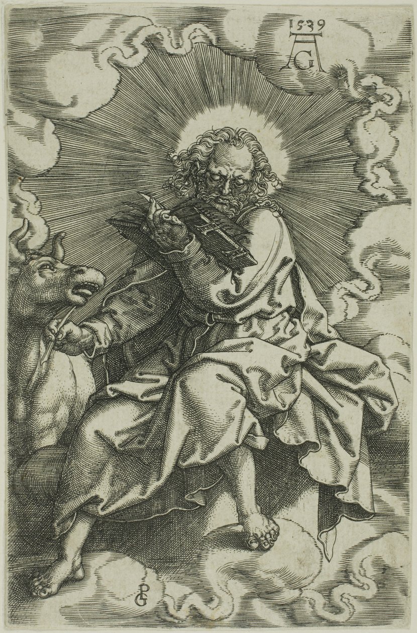 St. Luke, fra De fire evangelister af Heinrich Aldegrever