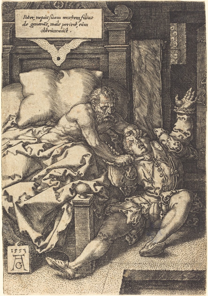 Den alvorlige far, 1553. af Heinrich Aldegrever