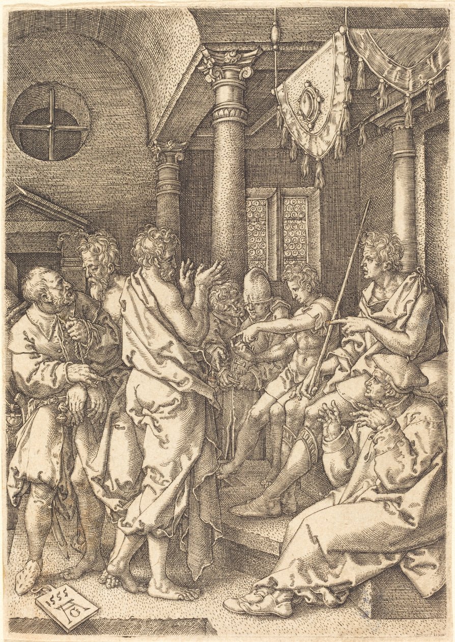 De to ældste dømt af Daniels vidnesbyrd, 1555. af Heinrich Aldegrever
