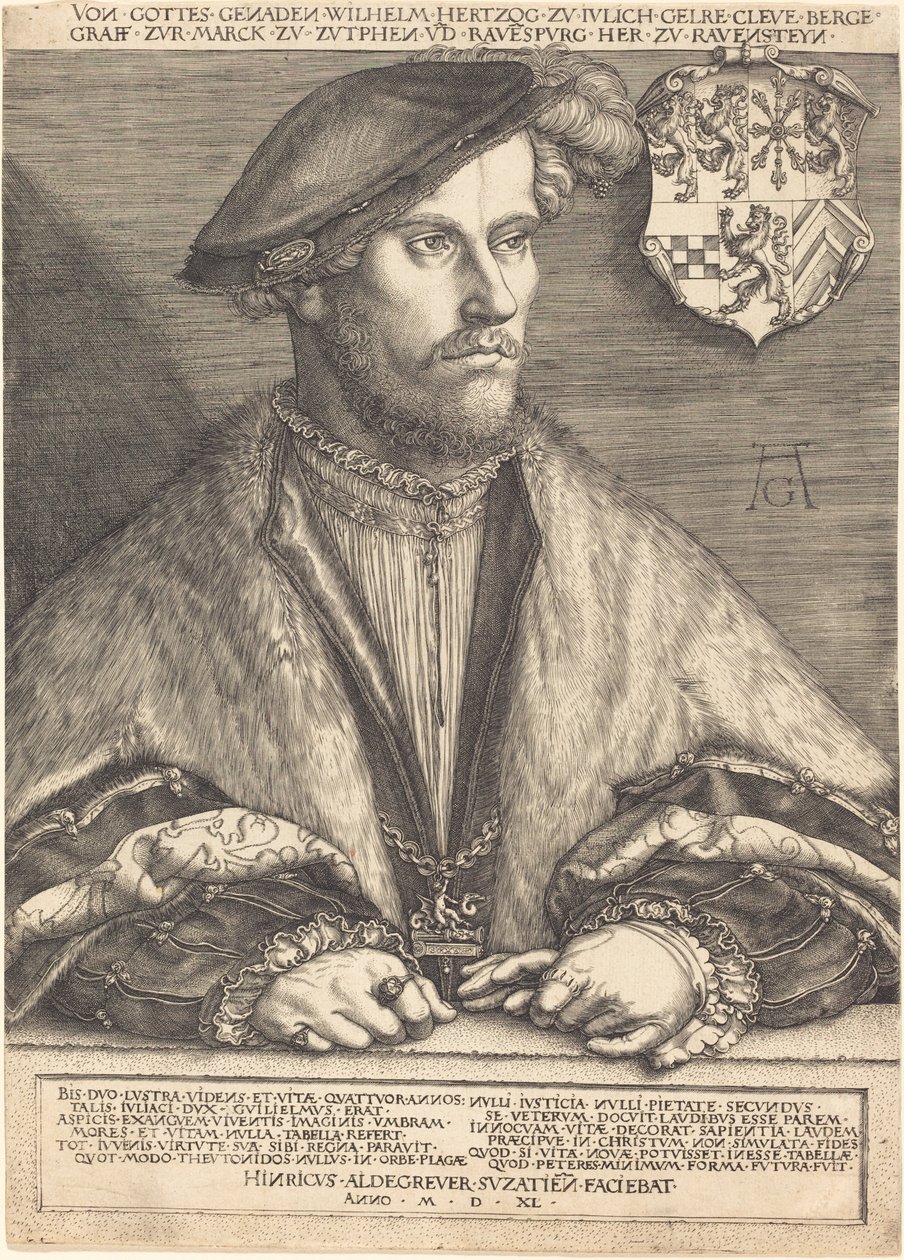 Wilhelm V, hertug af Julich, Cleve og Berg, 1540. af Heinrich Aldegrever