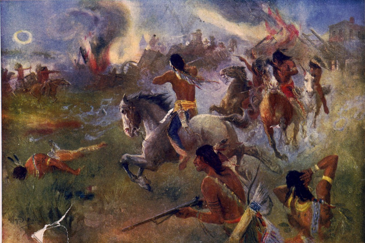 Belejringen af New Ulm, Minnesota af Heinrich Augustus Schwabe