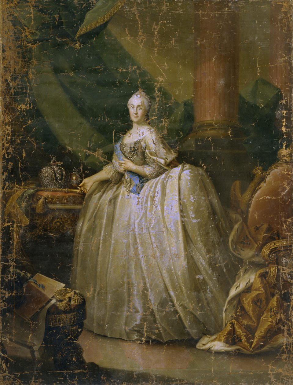 Portræt af kejserinde Catherine II 1729-1796, 1765 af Heinrich Buchholz