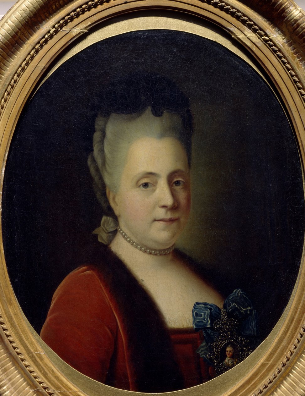 Portræt af den ventende prinsesse Daria Alexeyevna Golitsyna 1724-1798, 1772 af Heinrich Buchholz