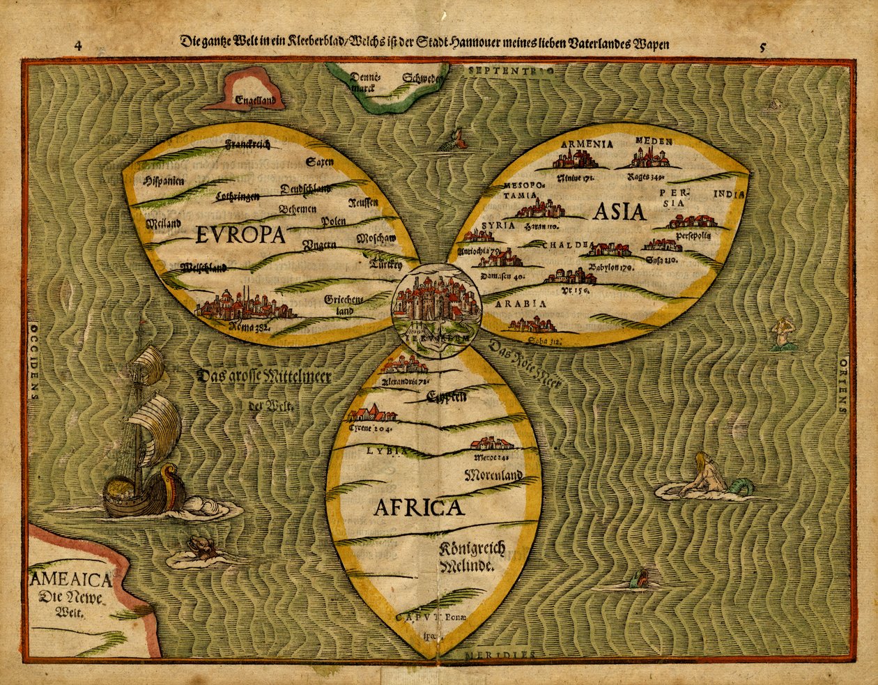 Hele verden i et Kleberblad af Heinrich Bunting