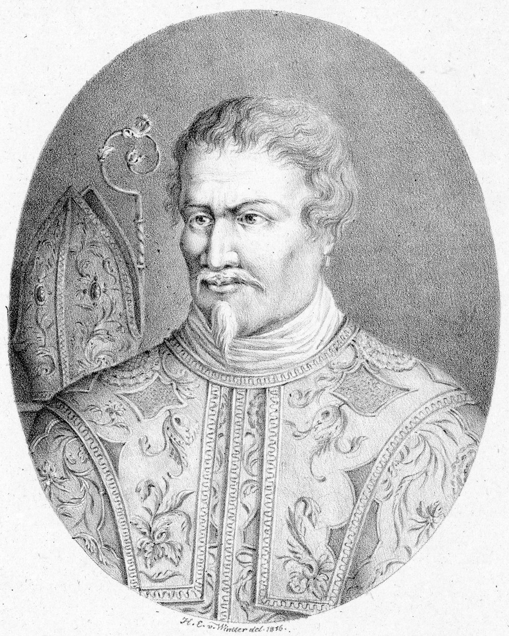 Afbildet person:  Agostino Steffani af Heinrich Eduard Winter