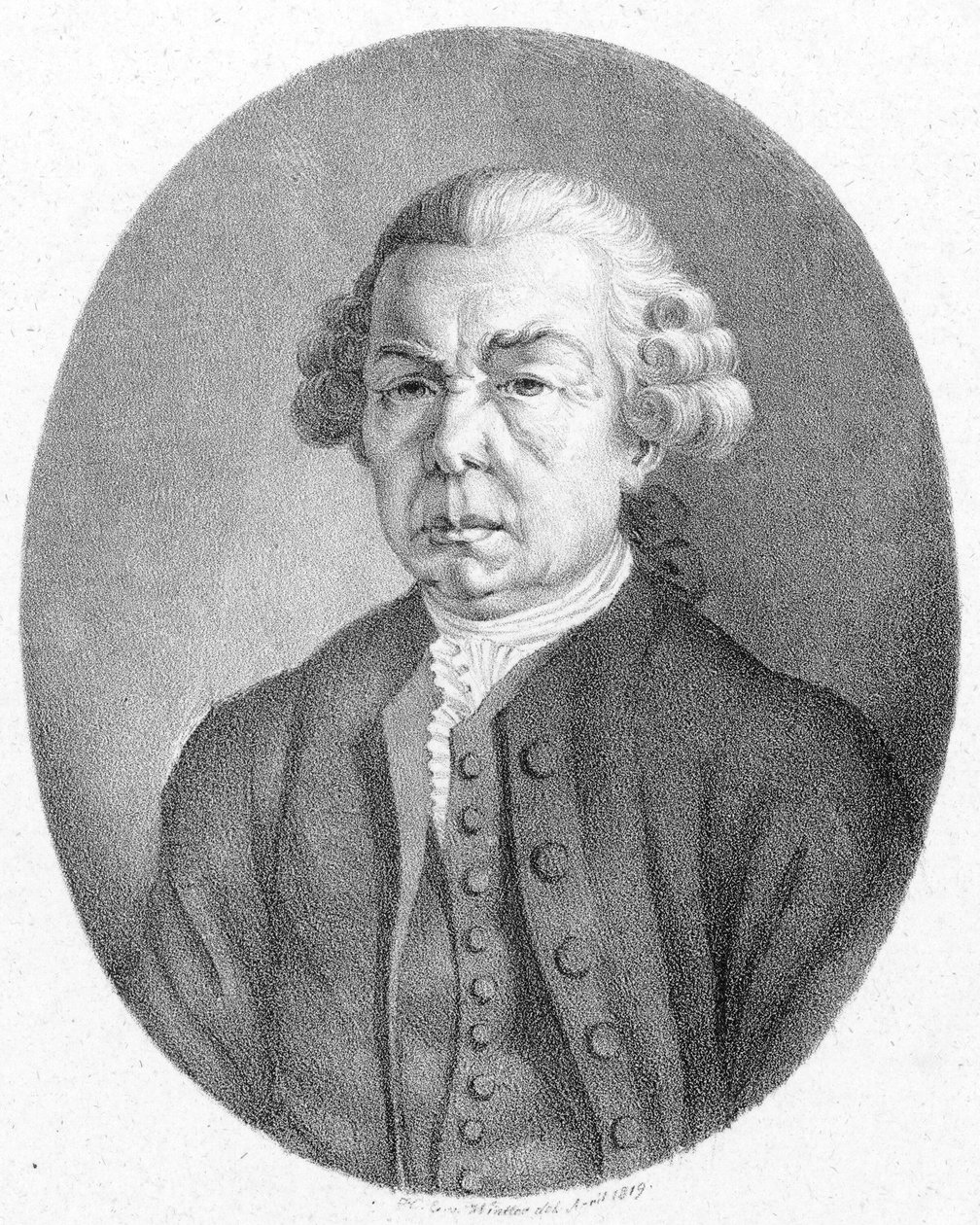 Afbildet person:  Franz Xaver Richter af Heinrich Eduard Winter