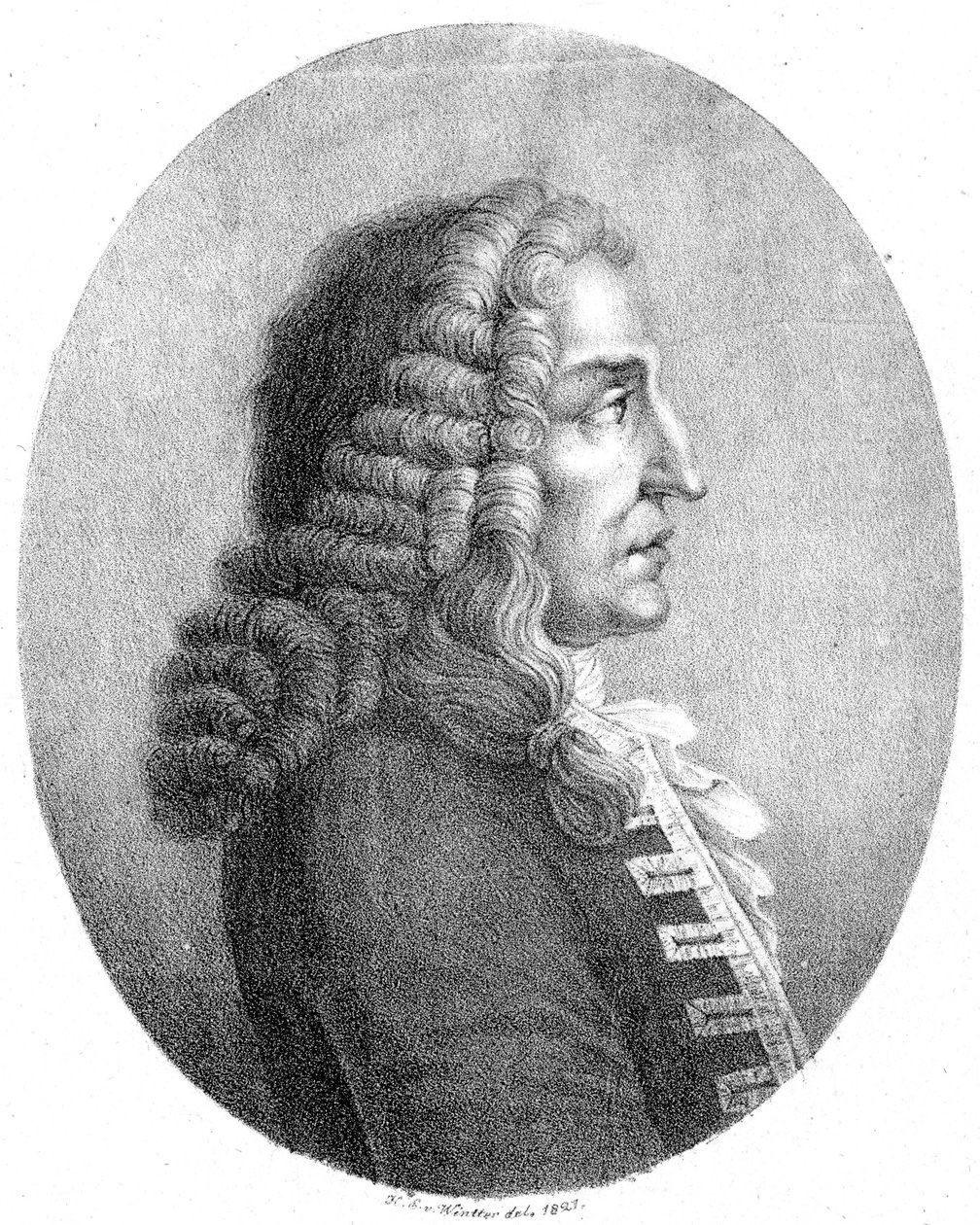 Afbildet person:  Johann Joseph Fux af Heinrich Eduard Winter
