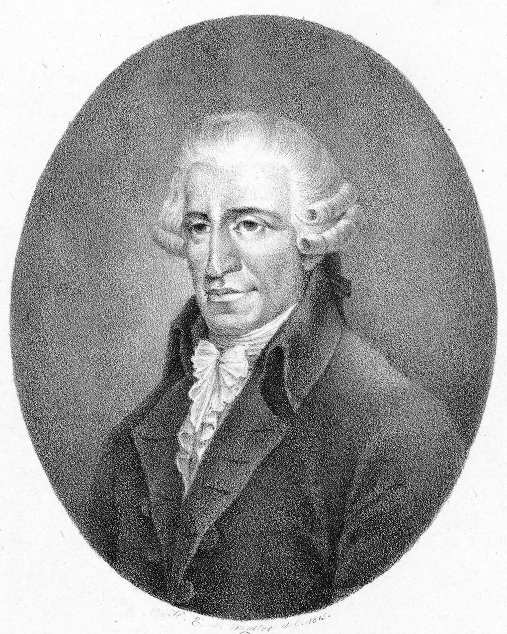 Afbildet person:  Joseph Haydn af Heinrich Eduard Winter