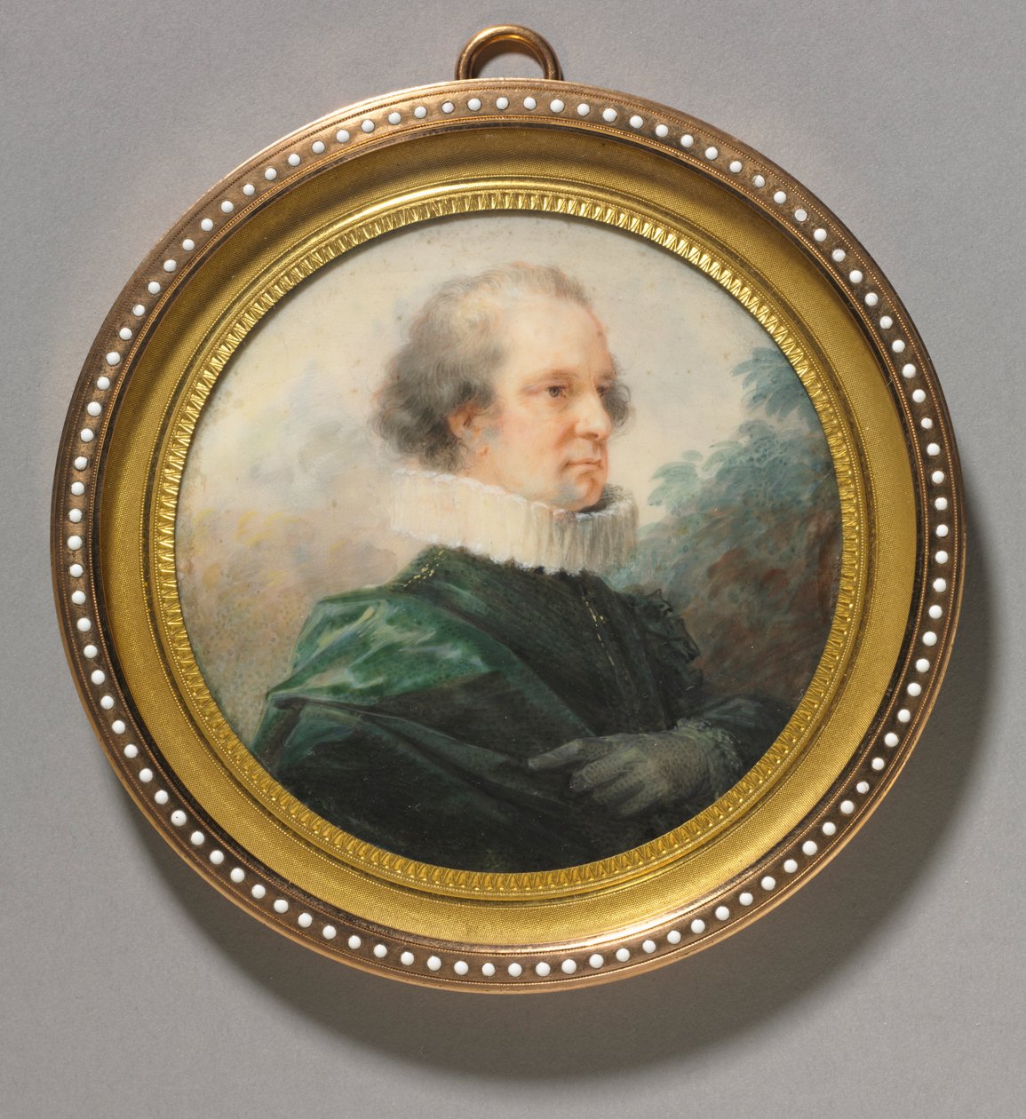 Portræt af en mand med hvid ryg, ca. 1790. af Heinrich Friedrich Füger