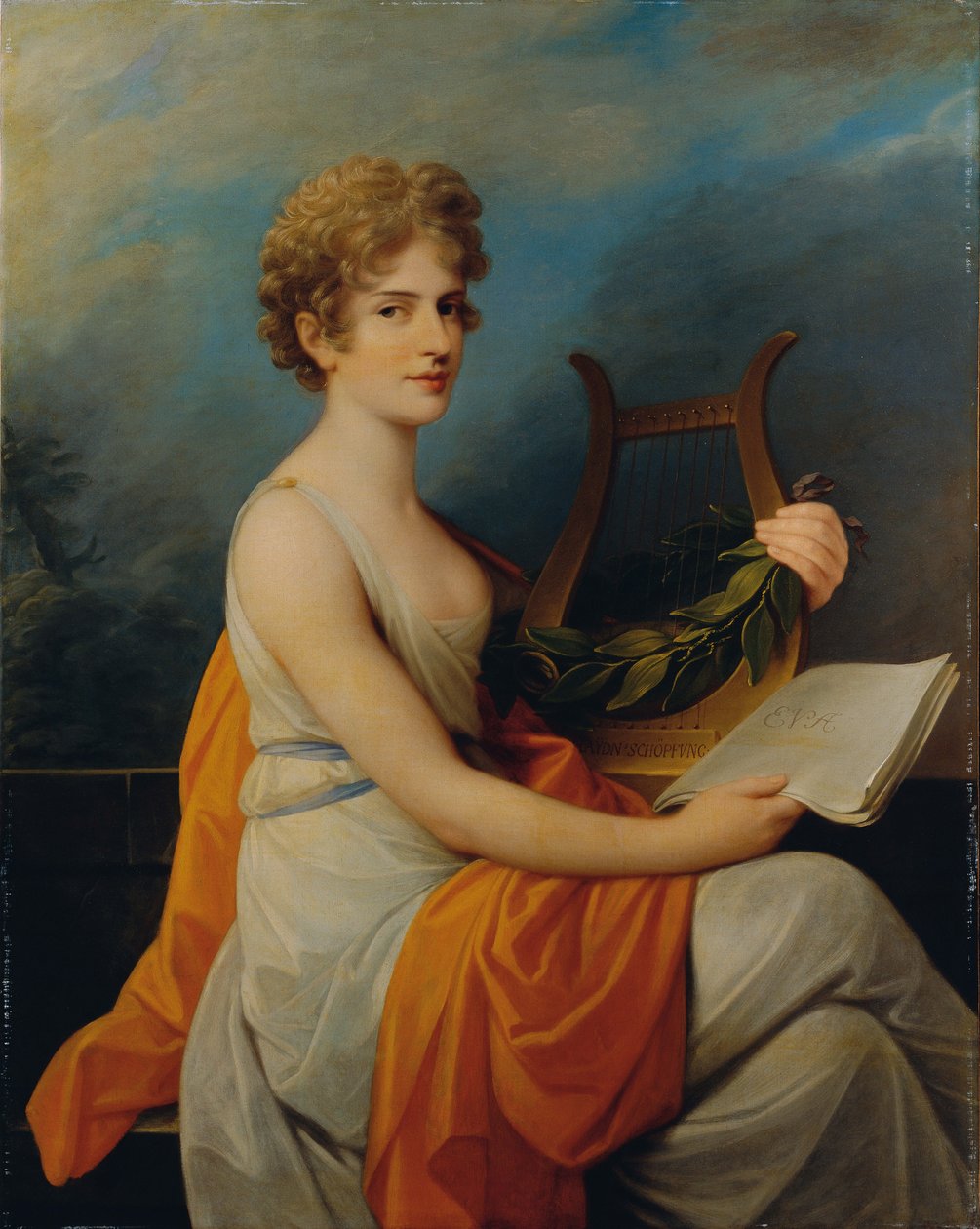 Portræt af operasangerinden Therese Saal 1782-1855 som Eva, 1802. af Heinrich Friedrich Füger