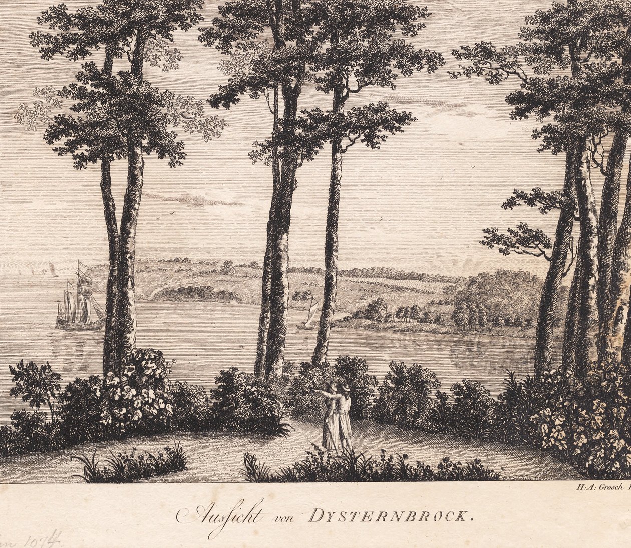 Udsigt fra Dysterbroch af Heinrich Grosch