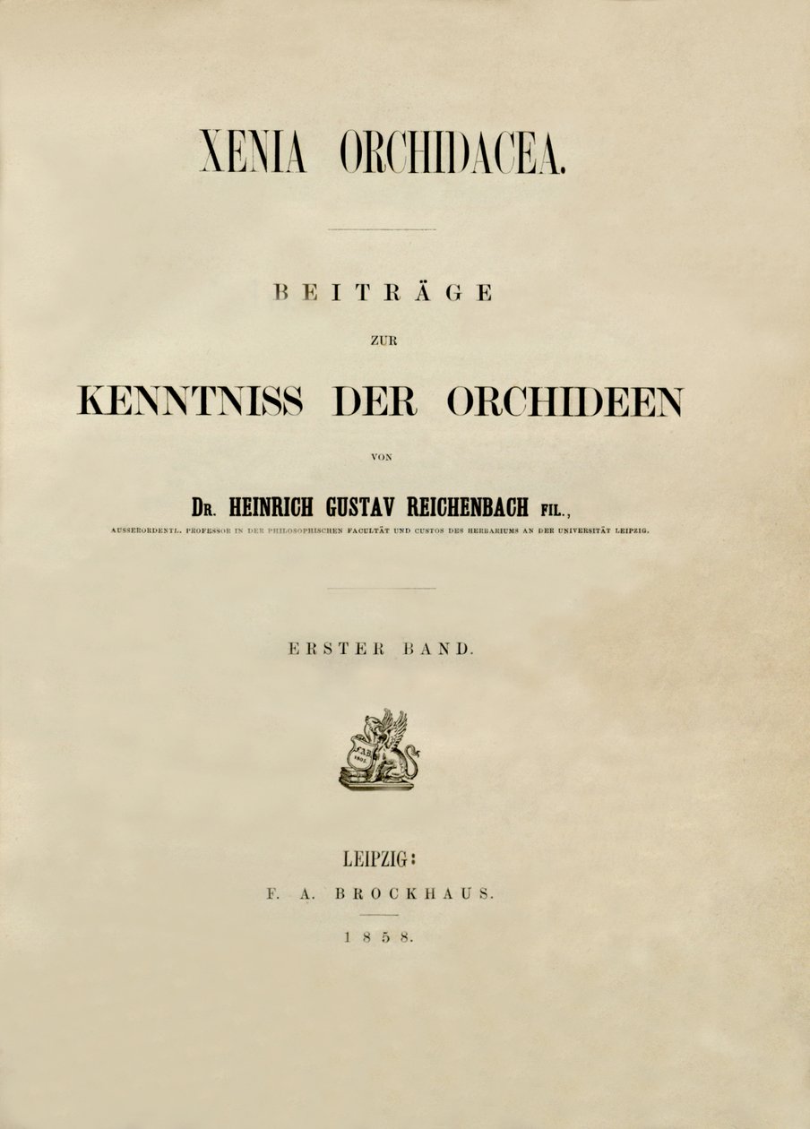 Titelblad af Heinrich Gustav Reichenbach
