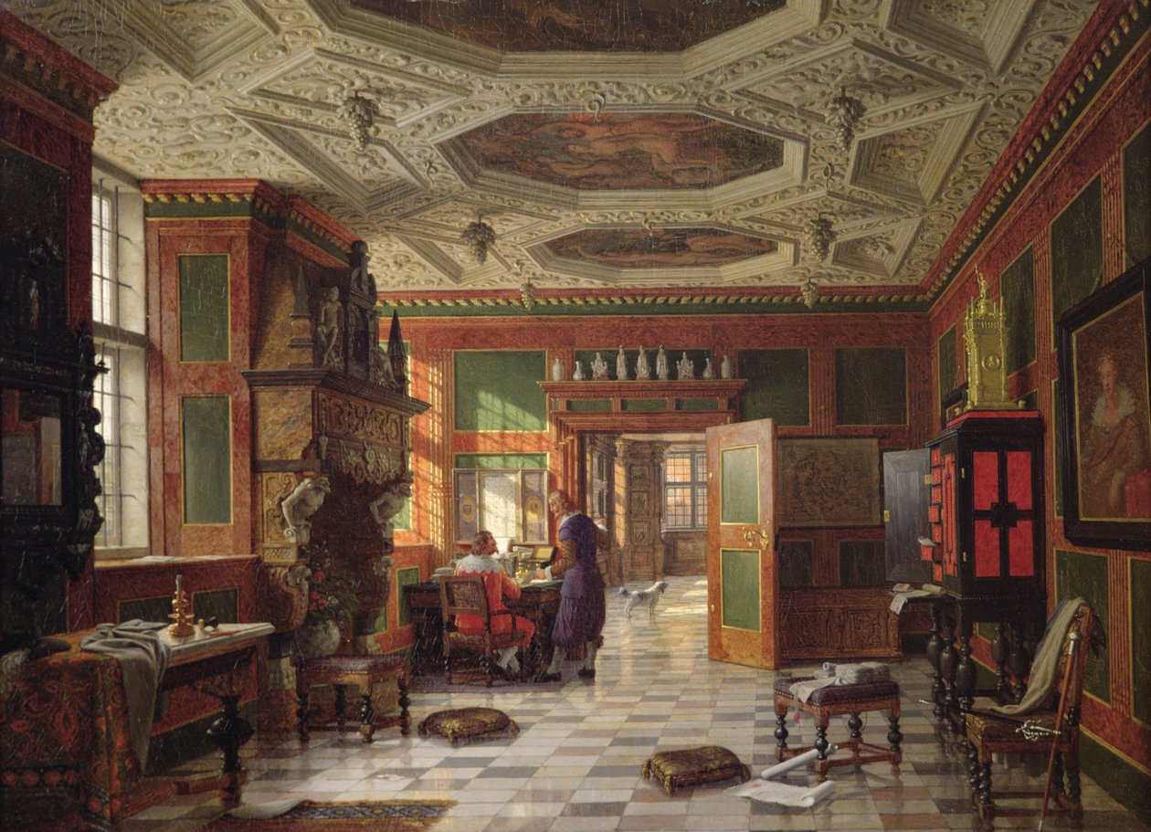 Interiør af Rosenberg Slot, København af Heinrich Hansen