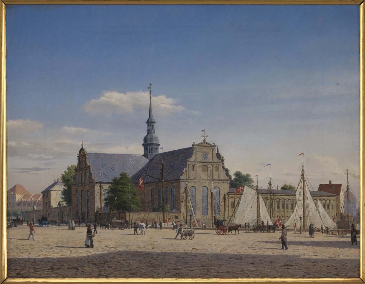 Parti ved Holmens Kirke af Heinrich Hansen