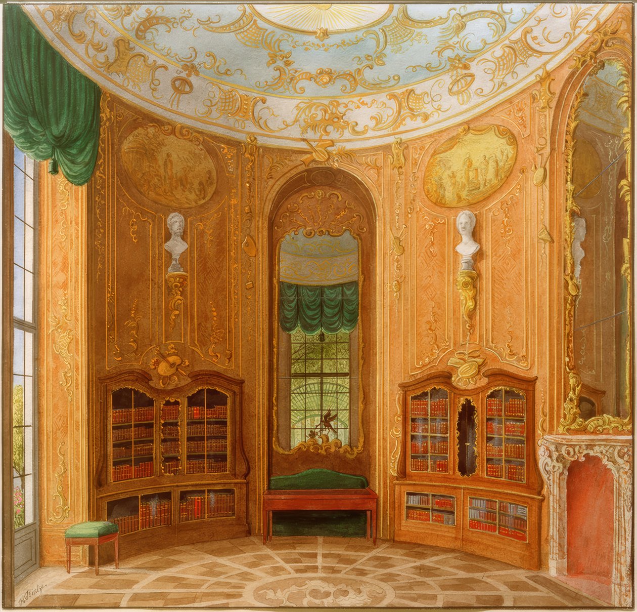 Sanssouci Palaces bibliotek af Heinrich Hintze