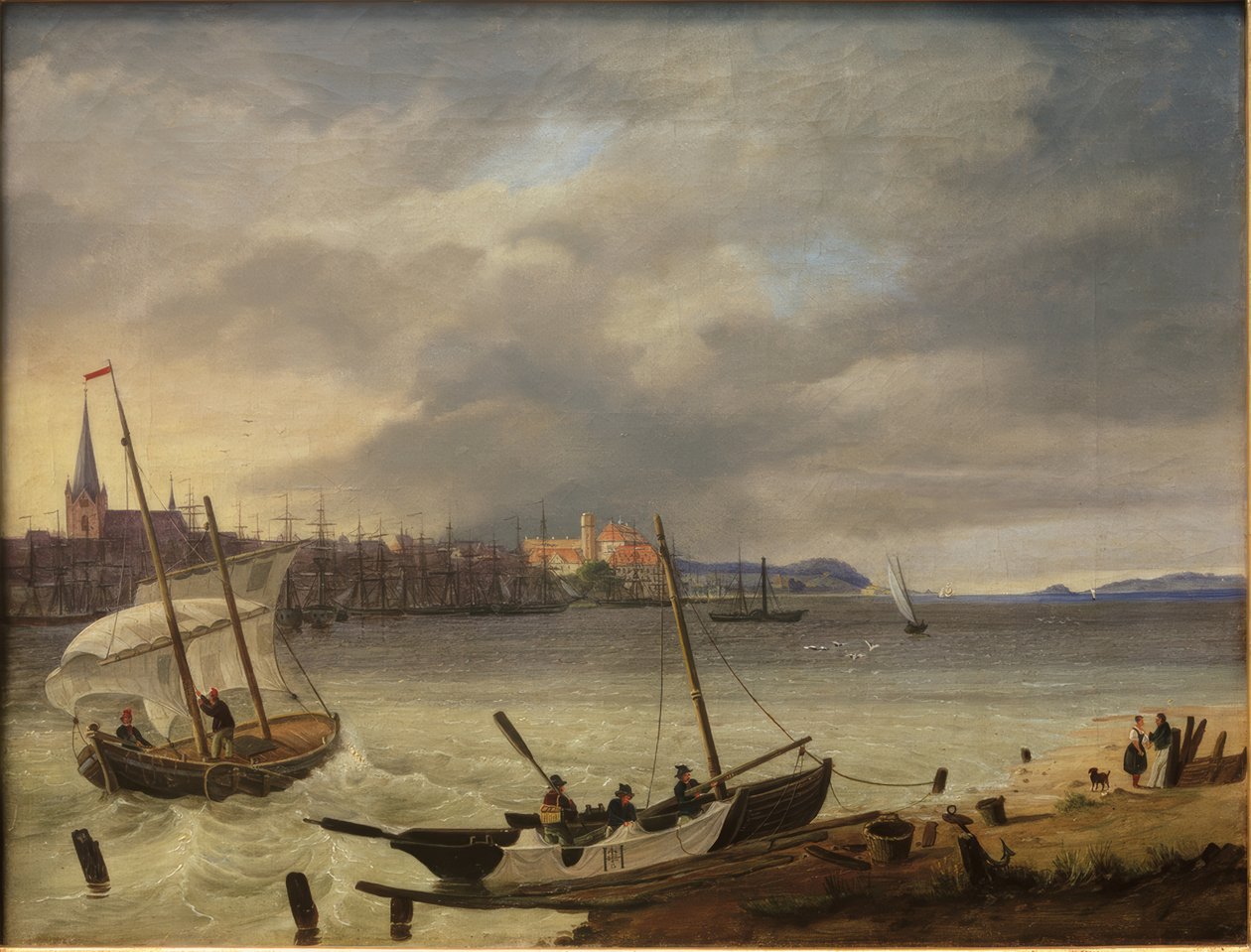 Kiel og Kielerfjorden af Heinrich Hintze