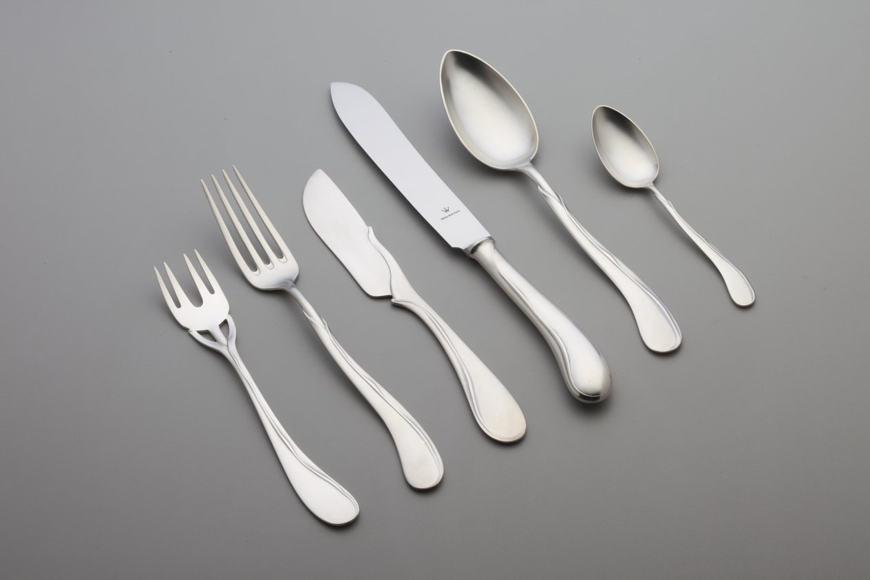 Seks stykker "Tulipan" bestik: 1 bordkniv af Heinrich Vogeler