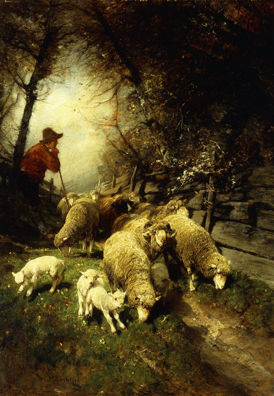 Mellem haver af Heinrich Johann von Zugel